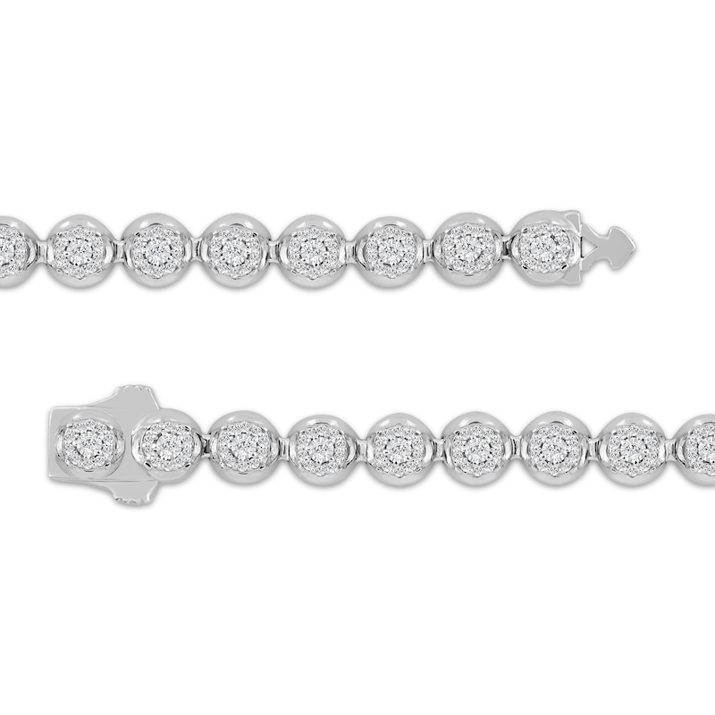 Main Image 5 of Men's Diamond Tennis Necklace & Bracelet Gift Set 2-7/8 ct tw Sterling Silver
