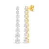Thumbnail Image 1 of KAY Lab-Grown Diamonds Drop Earrings 1/2 ct tw 24K Yellow Gold Vermeil Sterling Silver