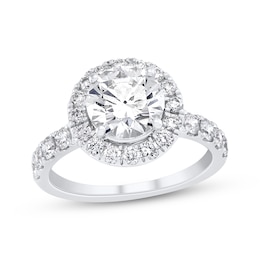 Adore Lab-Grown Diamonds Round-Cut Halo Engagement Ring 3 ct tw 14K White Gold