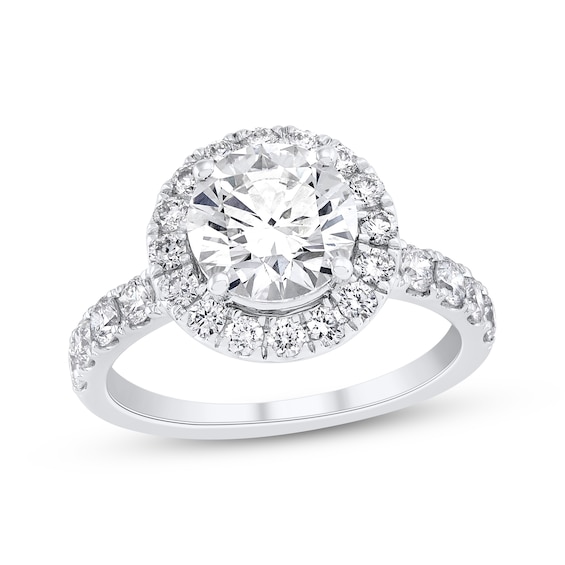 Adore Lab-Grown Diamonds Round-Cut Halo Engagement Ring 3 ct tw 14K White Gold
