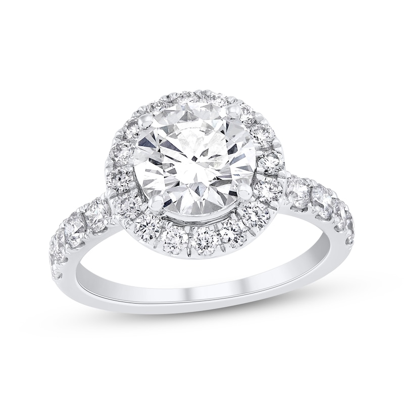 Main Image 1 of Adore Lab-Grown Diamonds Round-Cut Halo Engagement Ring 3 ct tw 14K White Gold