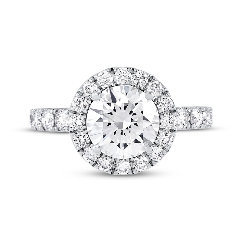 Main Image 3 of Adore Lab-Grown Diamonds Round-Cut Halo Engagement Ring 3 ct tw 14K White Gold