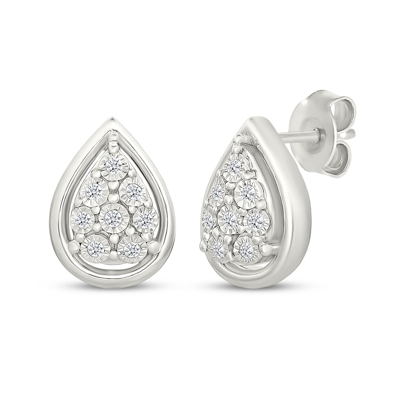 Main Image 3 of KAY Lab-Grown Diamonds Multi-Stone Teardrop Gift Set 1/6 ct tw Sterling Silver