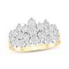 Thumbnail Image 1 of Adore Diamond Cluster Anniversary Ring 1/2 ct tw 10K Yellow Gold