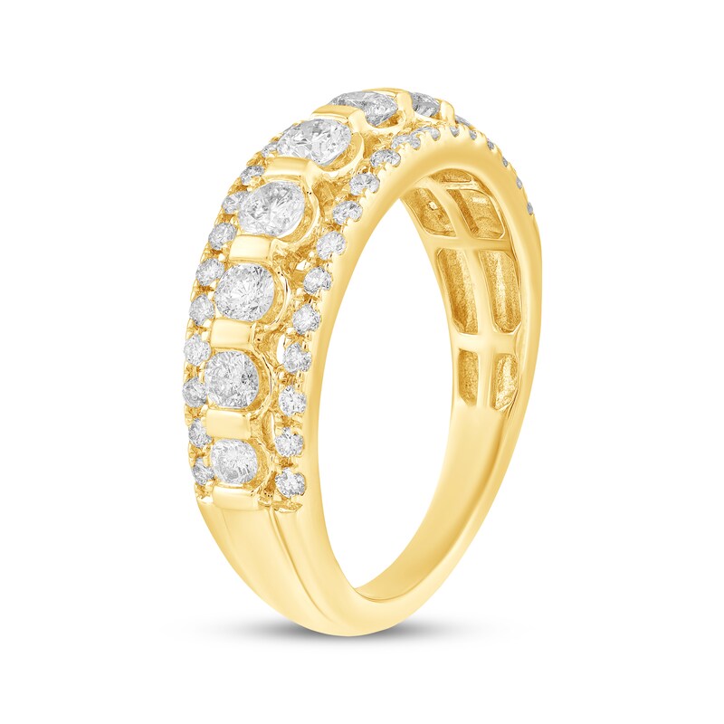 Main Image 2 of Adore Diamond Three-Row Anniversary Ring 1 ct tw 10K Yellow Gold