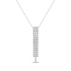Thumbnail Image 1 of Diamond Drop Necklace 1-3/4 ct tw 14K White Gold 18"