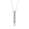 Thumbnail Image 2 of Diamond Drop Necklace 1-3/4 ct tw 14K White Gold 18"