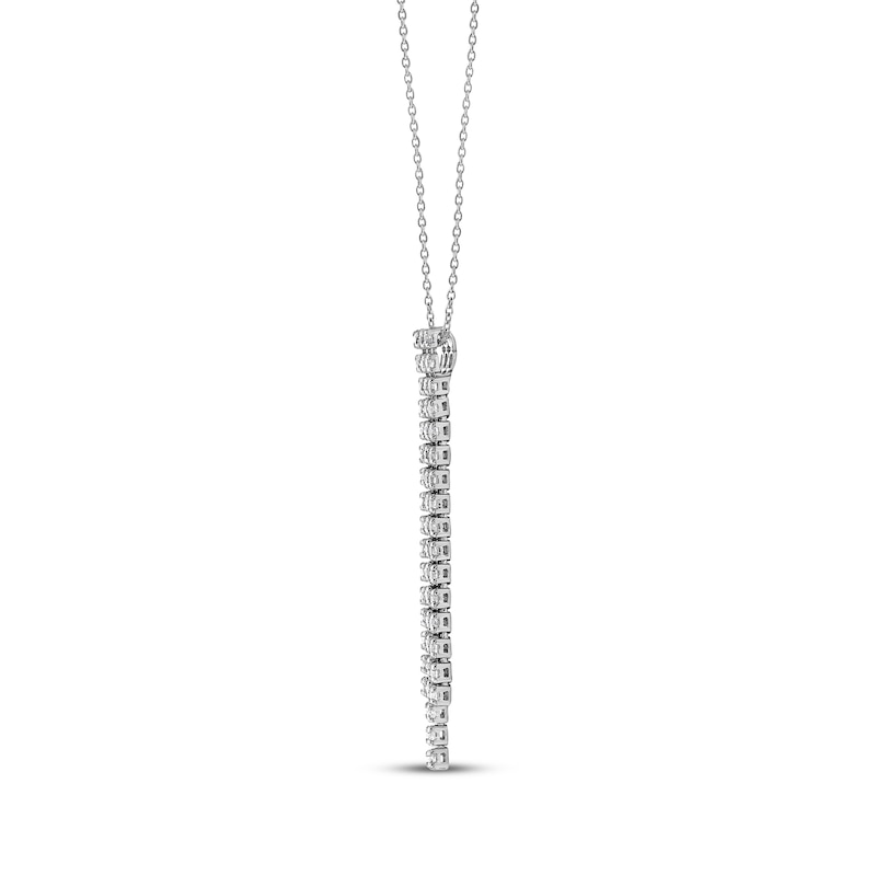 Main Image 3 of Diamond Drop Necklace 1-3/4 ct tw 14K White Gold 18"
