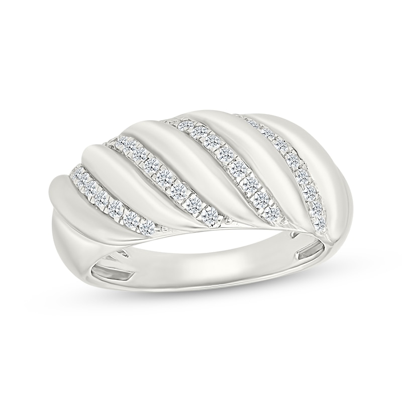 Main Image 1 of KAY Lab-Grown Diamonds Croissant Fashion Ring 1/4 ct tw Sterling Silver