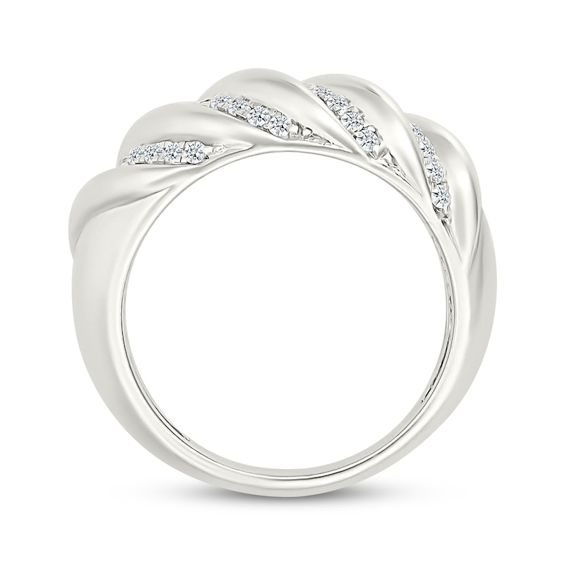 Main Image 3 of KAY Lab-Grown Diamonds Croissant Fashion Ring 1/4 ct tw Sterling Silver
