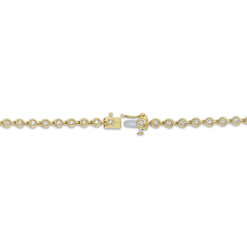 Main Image 3 of KAY Lab-Grown Diamonds Bezel-Set Link Bracelet 1-1/3 ct tw 10K Yellow Gold 7"
