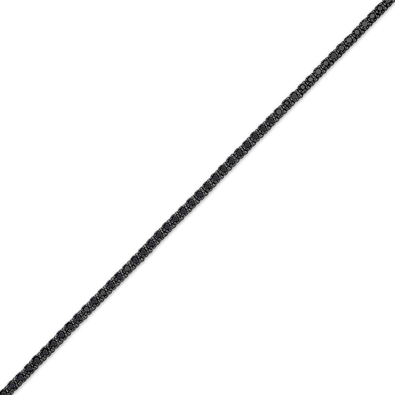 Main Image 2 of Men's Black Diamond Tennis Bracelet 5 ct tw Sterling Silver with Black Rhodium 8.5"