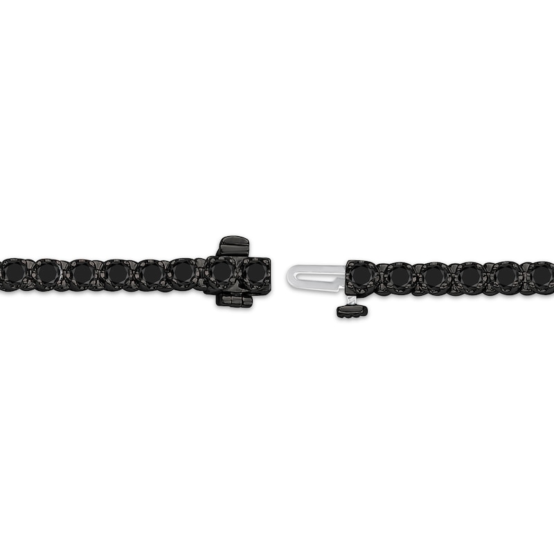 Main Image 3 of Men's Black Diamond Tennis Bracelet 5 ct tw Sterling Silver with Black Rhodium 8.5"