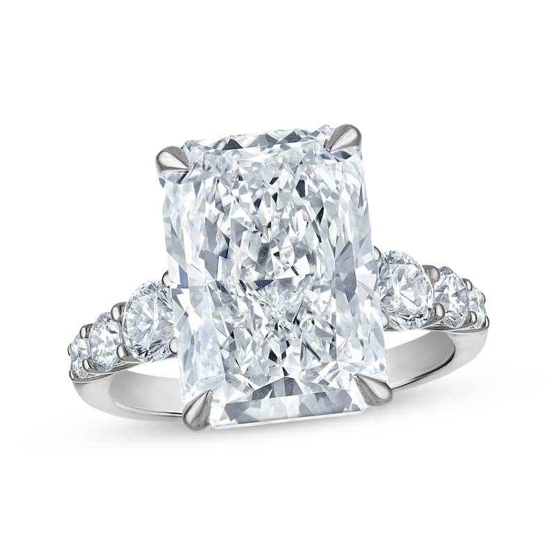 Main Image 1 of Adore Lab-Grown Diamonds Radiant-Cut Hidden Halo Engagement Ring 9 ct tw 14K White Gold