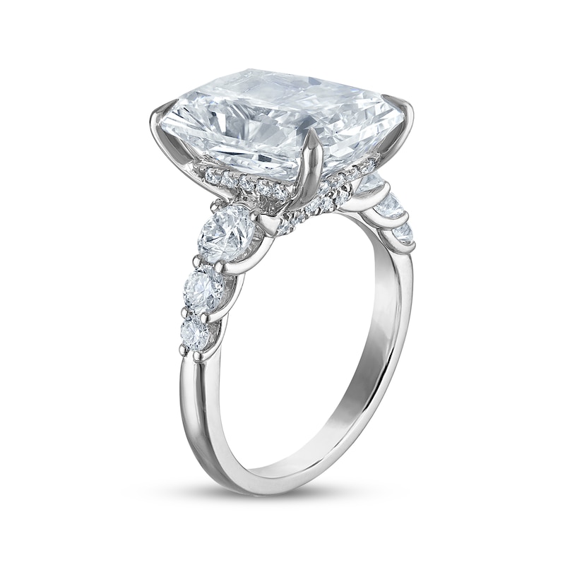 Main Image 2 of Adore Lab-Grown Diamonds Radiant-Cut Hidden Halo Engagement Ring 9 ct tw 14K White Gold