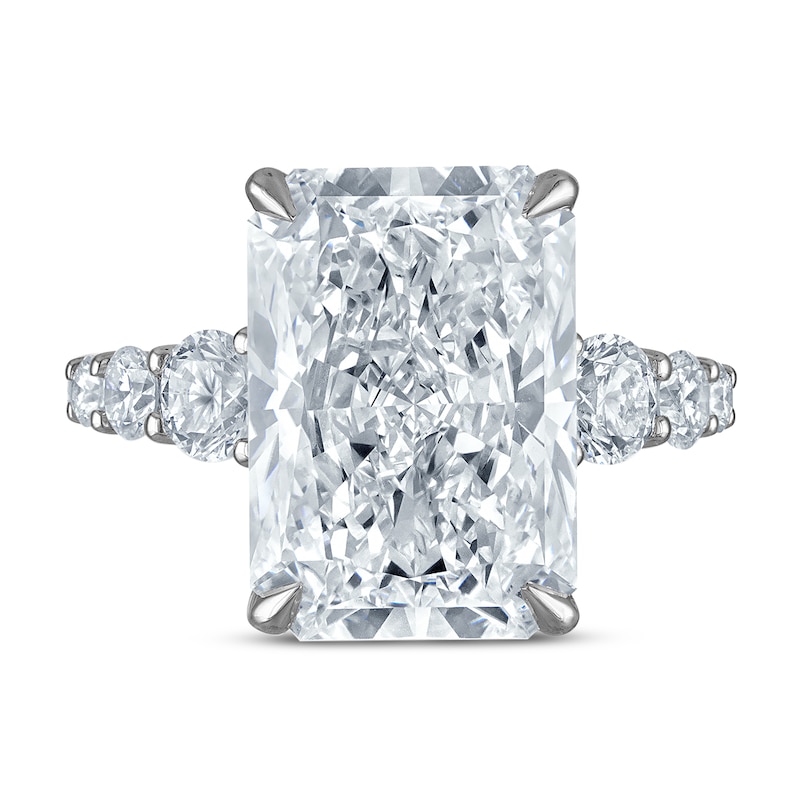 Main Image 3 of Adore Lab-Grown Diamonds Radiant-Cut Hidden Halo Engagement Ring 9 ct tw 14K White Gold