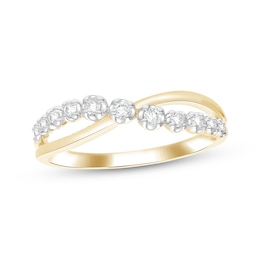 KAY Lab-Grown Diamonds Crossover Fashion Ring 1/5 ct tw 10K Yellow Gold