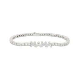 KAY Lab-Grown Diamonds "Mama" Link Bracelet 1/4 ct tw Sterling Silver 7.25"