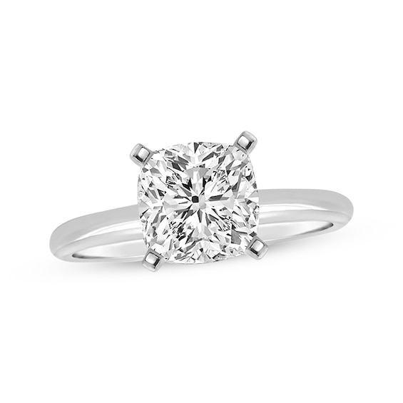 Now + Forever Lab-Grown Diamonds Certified Cushion-Cut Solitaire Engagement Ring 2 ct tw 14K White Gold (F/VS2)