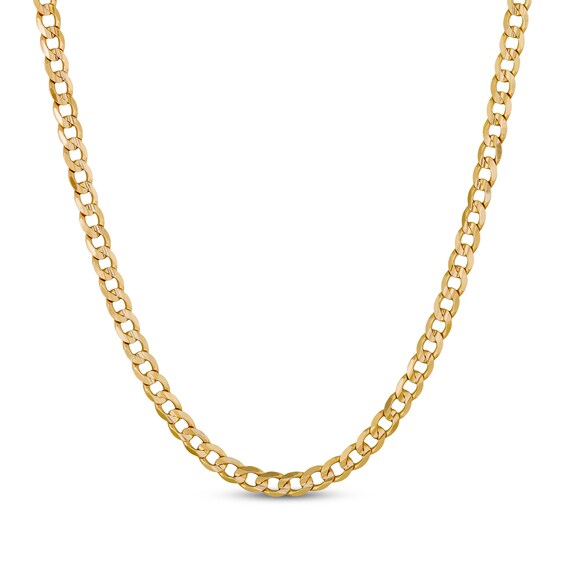 5.5mm Curb Chain Necklace 14K Yellow Gold-Plated Sterling Silver 22"