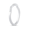 Thumbnail Image 2 of Diamond Contour Wedding Band 1/8 ct tw 14K White Gold