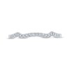 Thumbnail Image 3 of Diamond Contour Wedding Band 1/8 ct tw 14K White Gold