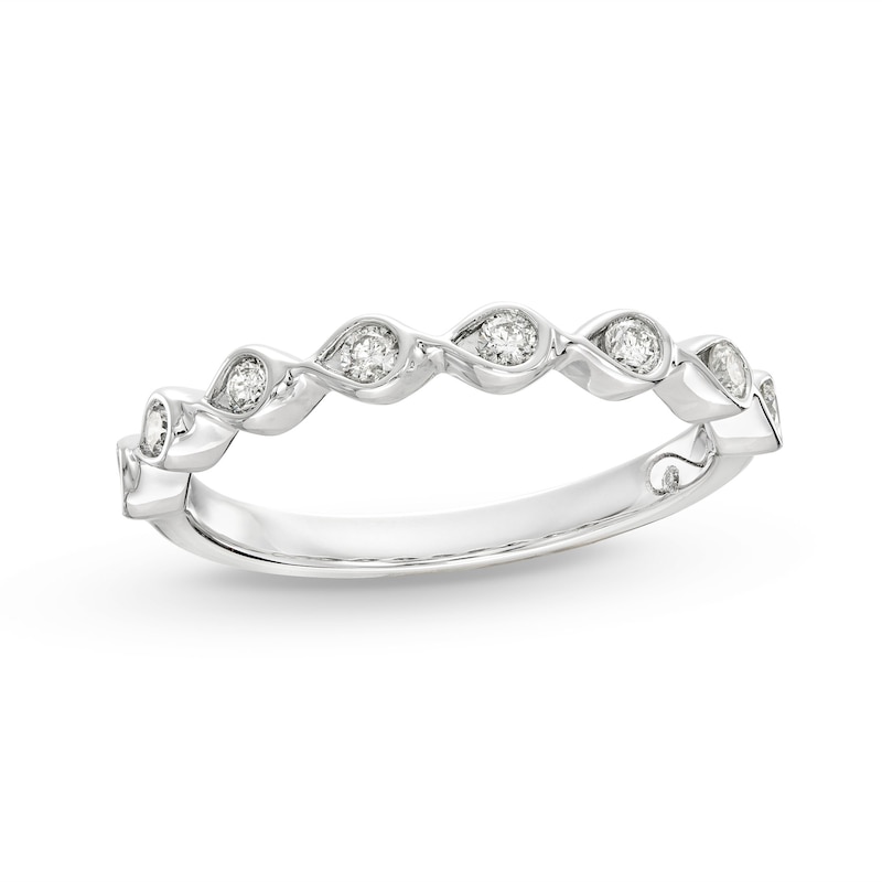 Main Image 1 of Every Moment Diamond Infinity Band 1/4 ct tw 14K White Gold