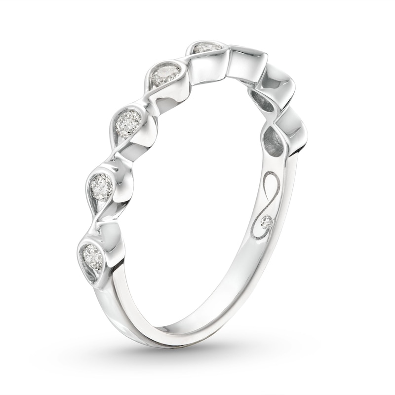 Main Image 2 of Every Moment Diamond Infinity Band 1/4 ct tw 14K White Gold