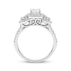Thumbnail Image 2 of Memories Moments Magic Three-Stone Princess & Round-Cut Diamond Engagement Ring 1 ct tw 14K White Gold