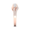 Thumbnail Image 3 of Diamond Three-Stone Swirl Engagement Ring 1 ct tw 14K Rose Gold