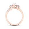 Thumbnail Image 3 of Diamond Three-Stone Swirl Engagement Ring 1 ct tw 14K Rose Gold