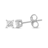 Thumbnail Image 2 of Lab-Created Diamonds by KAY Princess-Cut Solitaire Stud Earrings 1/3 ct tw 10K White Gold (I/SI2)