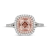 Thumbnail Image 2 of Neil Lane Cushion-Cut Morganite & Diamond Engagement Ring 1/2 ct tw 14K Two-Tone Gold