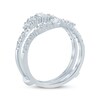 Thumbnail Image 2 of Adore Tapered Baguette & Round-Cut Diamond Enhancer Ring 3/4 ct tw 14K White Gold