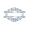 Thumbnail Image 3 of Adore Tapered Baguette & Round-Cut Diamond Enhancer Ring 3/4 ct tw 14K White Gold