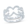 Diamond Swirl Enhancer Ring 3/8 ct tw 14K White Gold