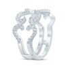 Diamond Swirl Enhancer Ring 3/8 ct tw 14K White Gold