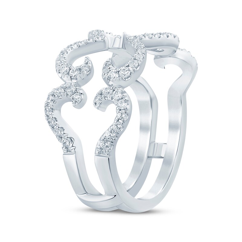 Diamond Swirl Enhancer Ring 3/8 ct tw 14K White Gold