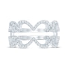 Diamond Swirl Enhancer Ring 3/8 ct tw 14K White Gold