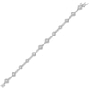 Thumbnail Image 2 of Princess & Round-Cut Diamond Cushion-Link Bracelet 1-1/2 ct tw 10K White Gold 7.25"