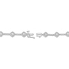 Thumbnail Image 3 of Princess & Round-Cut Diamond Cushion-Link Bracelet 1-1/2 ct tw 10K White Gold 7.25"