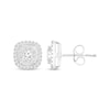 Thumbnail Image 1 of Multi-Diamond Cushion Frame Stud Earrings 1/2 ct tw 14K White Gold
