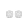 Thumbnail Image 2 of Multi-Diamond Cushion Frame Stud Earrings 1/2 ct tw 14K White Gold
