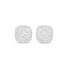 Thumbnail Image 1 of Multi-Diamond Cushion Frame Stud Earrings 1/2 ct tw 14K White Gold