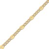 Thumbnail Image 1 of Italian Brilliance Semi-Solid Diamond-Cut Figaro Chain Necklace 14K Yellow Gold 20"