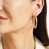 Thumbnail Image 3 of Italian Brilliance Diamond-Cut Hoop Earrings 14K Yellow Gold 30mm
