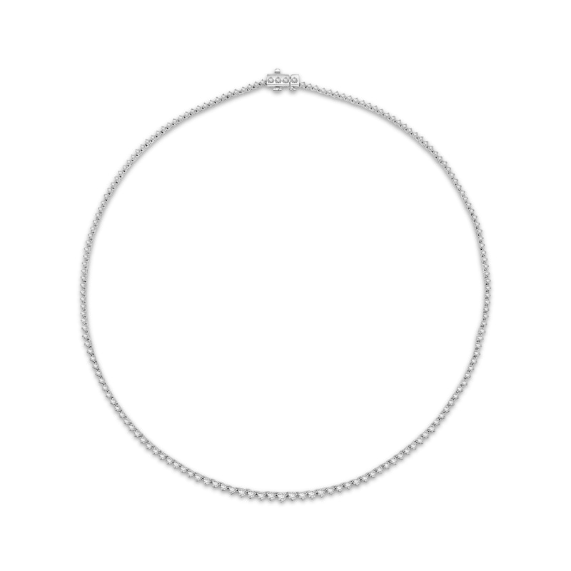 Main Image 1 of Diamond Riviera Necklace 4 ct tw 10K White Gold 17"