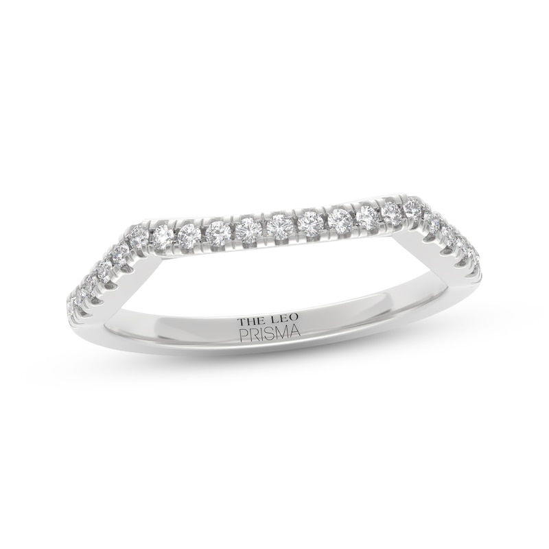 Main Image 1 of THE LEO Prisma Diamond Contour Wedding Band 1/5 ct tw 14K White Gold