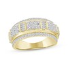 Thumbnail Image 1 of Men's Baguette & Round-Cut Diamond Fashion Ring 1 ct tw 10K Yellow Gold