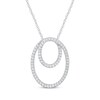 Thumbnail Image 1 of Diamond Oval Loop Necklace 1/4 ct tw 14K White Gold